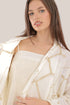 Embroidered long abaya style loose fit coat